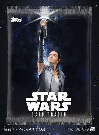 Star Wars Card Trader: RARE Rey TIER A Pack Art - 100cc - 2