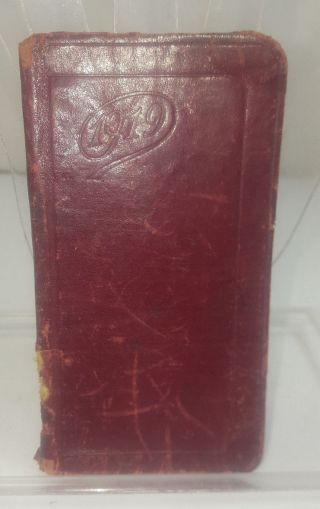 1919 The National Leather Diary Date Book Cash Account Calendar