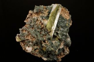 Large Titanite Crystal On Adularia St Gotthard,  Switzerland - Ex.  Obodda