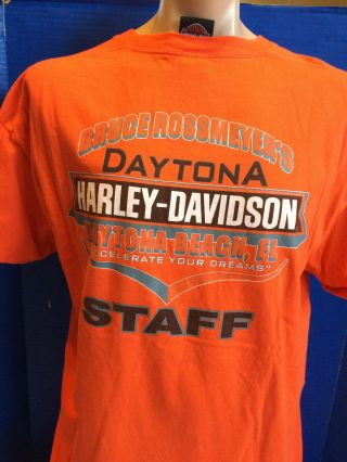 Mens Staff Harley Davidson Motorcycle T - Shirt Xl Bruce Rossmeyer 