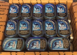 72 Empty Camel Snus Tins / Cans Crafts Storage Survival Backpacking