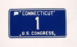 Connecticut U.  S.  Congress License Plate 1 Low Number