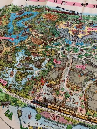 Disney 1961 Disneyland Map Tom Sawyer Island Vacationland 1961 Knott ' s Berry 12