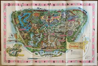 Disney 1961 Disneyland Map Tom Sawyer Island Vacationland 1961 Knott ' s Berry 2