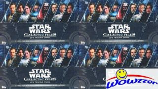 (4) 2018 Topps Star Wars Galactic Files Factory Hobby Box - 8 Hits W/4 Auto