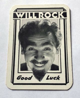 Will Rock Throwout Card (ca.  1938) / Vintage Magic Ephemera