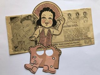 Vintage Dell O’dell Die - Cut Dancing Finger Doll (1950s) / Vintage Magic Ephemera