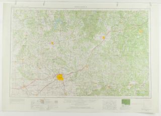 Vintage Springfield Missouri 1967 Nj 15 - 8 Interior U.  S.  Geological Survey Map