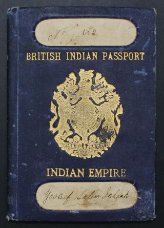 1926,  India Given In Aden To Palestine,  Not Us Passport M180