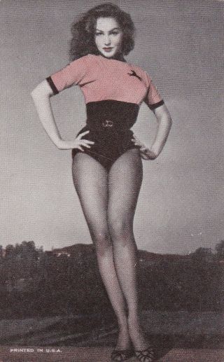 Julie Newmar - Hollywood Actress Pin - Up/cheesecake 1950s Arcade/exhibit Card