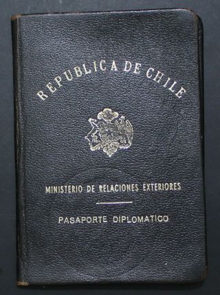 1956,  Chile Diplomatic Not Us Passport M182