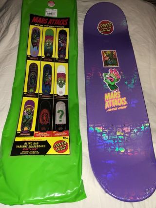 Topps Santa Cruz Limited Edition Mars Attacks Skateboard Deck 2