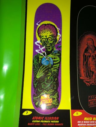 Topps Santa Cruz Limited Edition Mars Attacks Skateboard Deck 3