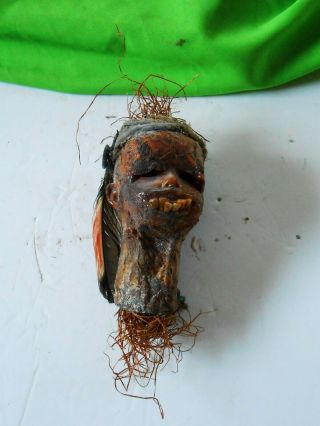 Voodoo Doll Shrunken Head 5 Potc Shaman Antique Sideshow Gaff Vintage Oddity