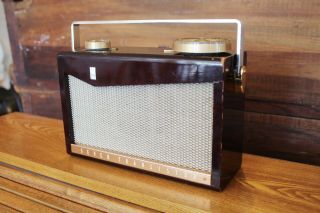 Real Rare Sony Model Tr - 72 Transistor Radio Wood Cabinet