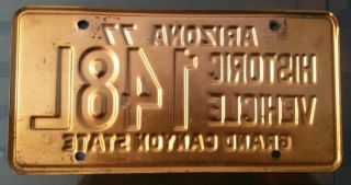 1977 Arizona Historic Vehicle COPPER license plate 2