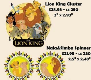 Disney Employee Center Lion King 5 Pin Set L.  E.  250