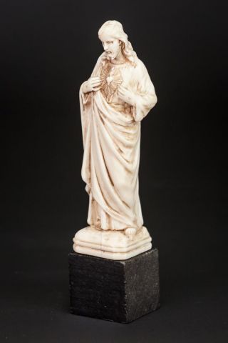 Sacred Heart of Jesus Sculpture | Christ Statue | Dieppe Carving Precious Noble 3