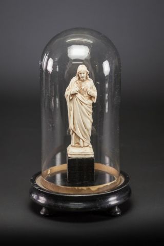 Sacred Heart of Jesus Sculpture | Christ Statue | Dieppe Carving Precious Noble 9