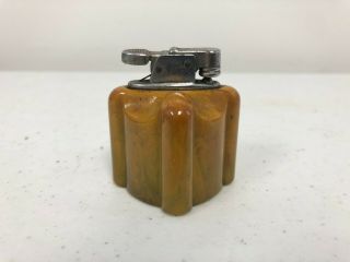Vintage Butterscotch Bakelite Lighter Made In Japan