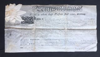 1797 Pennsylvania Deed Signed Thomas Mifflin 1st Gov
