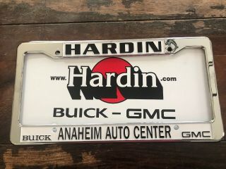 Hardin Buick Gmc Anaheim California Chrome License Plate Frame & Dealer Insert