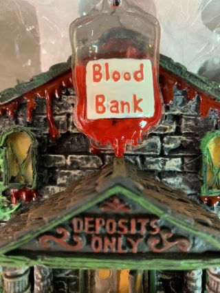 Hawthorne Village Munsters THE BLOOD BANK & TRUST Halloween NIOB 5