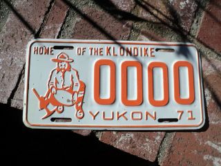 1971 Yukon Home Of The Klondike License Plate 0000