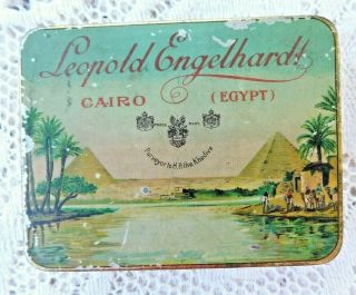 Vintage / Antique Leopold Engelhardt Cairo Egypt Cigarette Tin