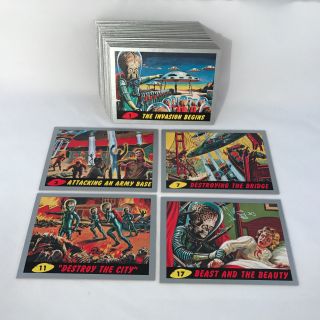 Mars Attacks Heritage (topps/2012) Complete Silver Border Parallel Card Set 55