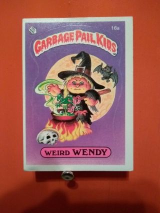 Vintage Garbage Pail Kids.  1985 Series 1 Weied Wendy.  16a