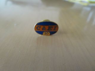 C & E I Railroad 30 Year Lapel Pin