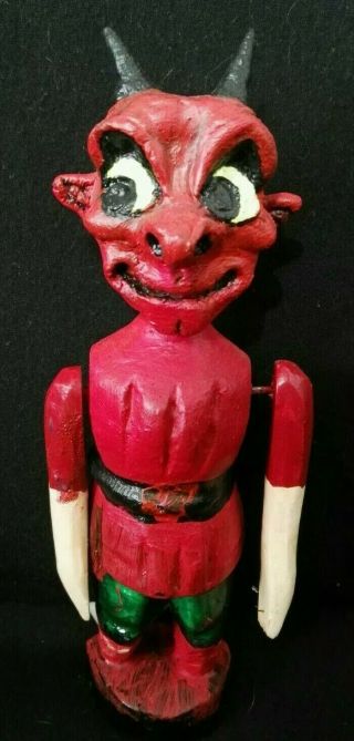 The Devil Figure Sculpted Head Halloween Satan Lucifer Mexican Designer Unique