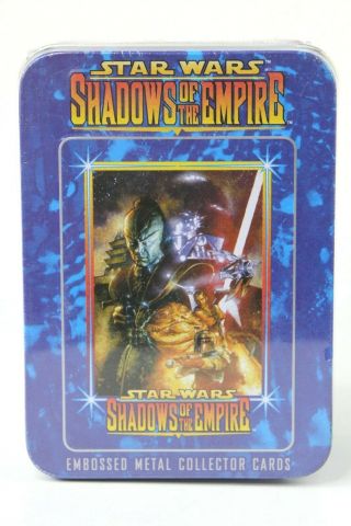 Star Wars Shadows Of The Empire Embossed Metal Collector Cards Tin Vintage 1997