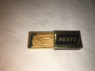 45 Vintage HERTZ Rental Car Box Of Wood Matches Matchbox Made In Sweden 4