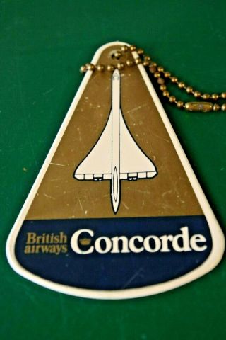British Airways Concorde First Luggage Tag Heavy Plastic Airplane