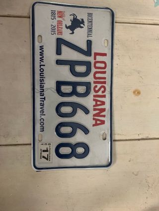 Louisiana Bicentennial License Plate Battle Of Orleans