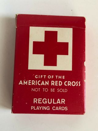 Vintage 1940s American Red Cross Deck Of Playing Cards Complete Make Offer