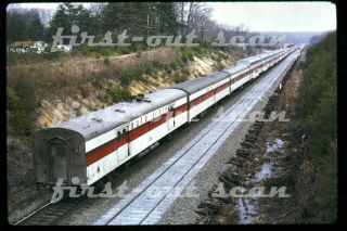 Slide - Auto - Train At Passenger Train Scene March 1972