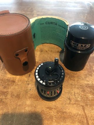 Curta Type Ii Mechanical Calculator With Metal Case Instructions