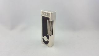 Dunhill Rollagas ' 98 Pipe Lighter Silver Plated & Lacquer boxed - Serviced 9