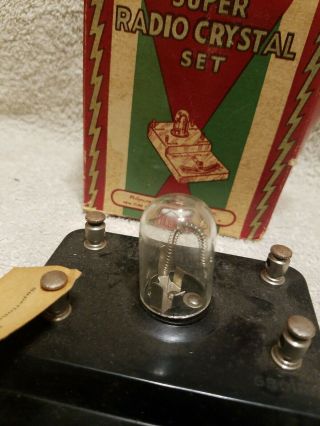 Philmore RADIO CRYSTAL SET Cat.  No.  336 with Box AND PRICE TAG 3