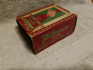 Philmore RADIO CRYSTAL SET Cat.  No.  336 with Box AND PRICE TAG 8