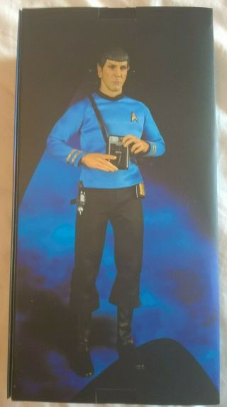 Qmx Star Trek (tos) Mr.  Spock Mib Exclusive Figure (mib) With Vulcan Lire