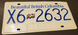 British Columbia Industrial Vehicle Licence Plate - X6 2632 - Circa 2012