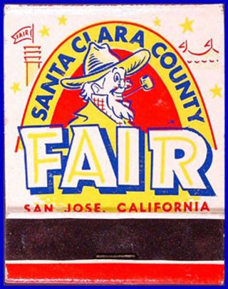 1960s Santa Clara Country Fair Full Match Book 1 - San Jose Ca