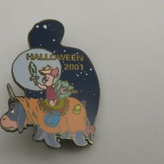 Disney - Halloween 2001 Piglet And Eeyore Vhtf Winnie The Pooh Bear Pin