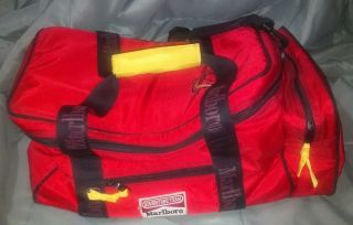 Marlboro Adventure Team Lizard Rock Red Nylon Cooler Picnic Bag Multi Pocket