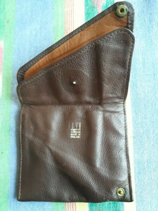 Vintage Dunhill England Smoking Pipe Soft Leather Tobacco Pouch