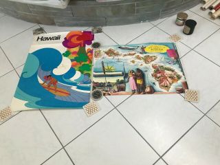 2 Hawaii Vintage Travel Advertisement Posters Airlines